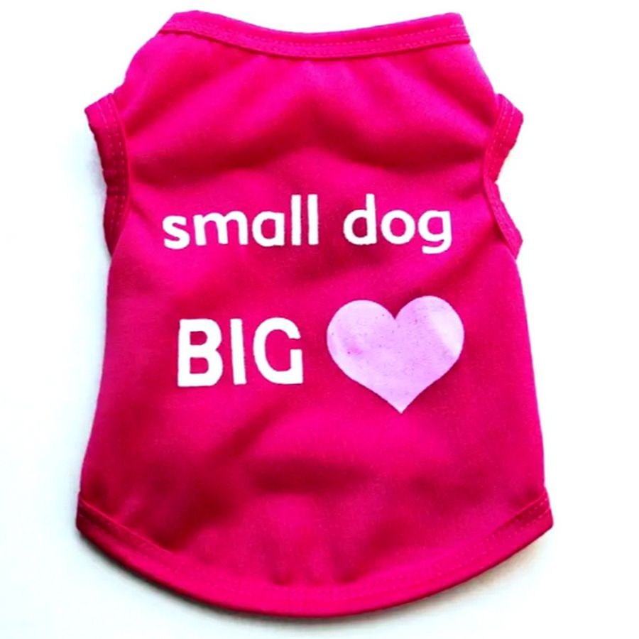 Randy Love Little Dog Tee Shirt and Tiny Toy Gift Package Size XS Dark Pink